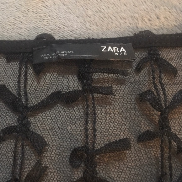 ZARA Sheer blouse with tiny bows - Picture 3 of 3